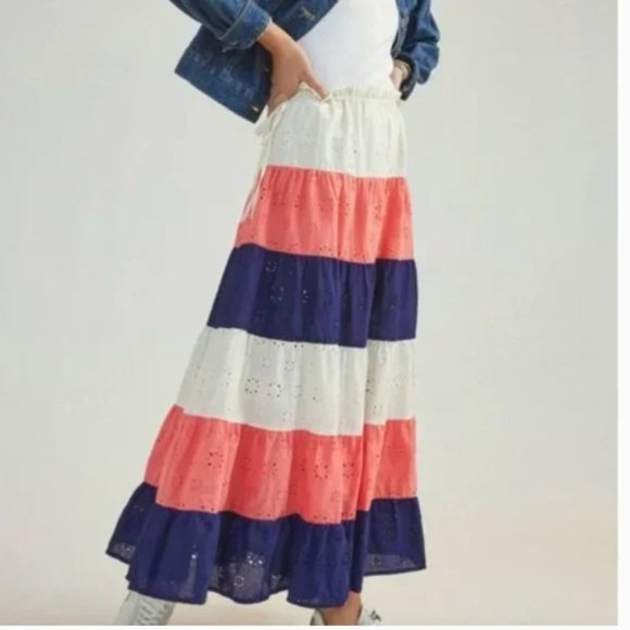 ⭐️🌻 Fantine Maxi Tiered Floral Boho Peasant Hipster Hippie Deco Farm Chic Skirt - Picture 5 of 5